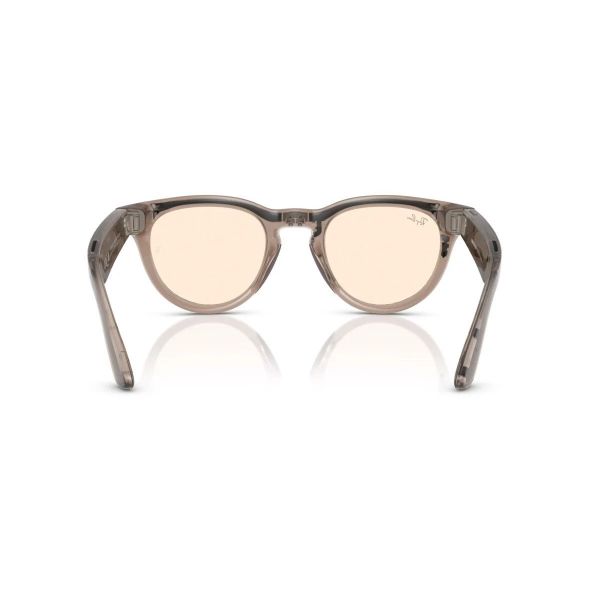 Смарт-очки Ray-Ban Meta Headliner Shiny Warm Stone Frame Clear/Saffron Yellow Transitions Lenses (RW4009 6705ZX 50-23) фото №2