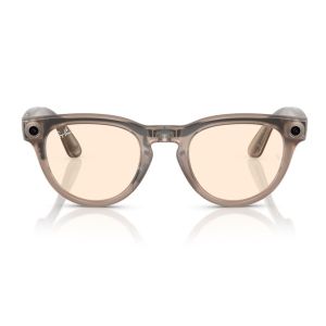 Смарт-очки Ray-Ban Meta Headliner Shiny Warm Stone Frame Clear/Saffron Yellow Transitions Lenses (RW4009 6705ZX 50-23)