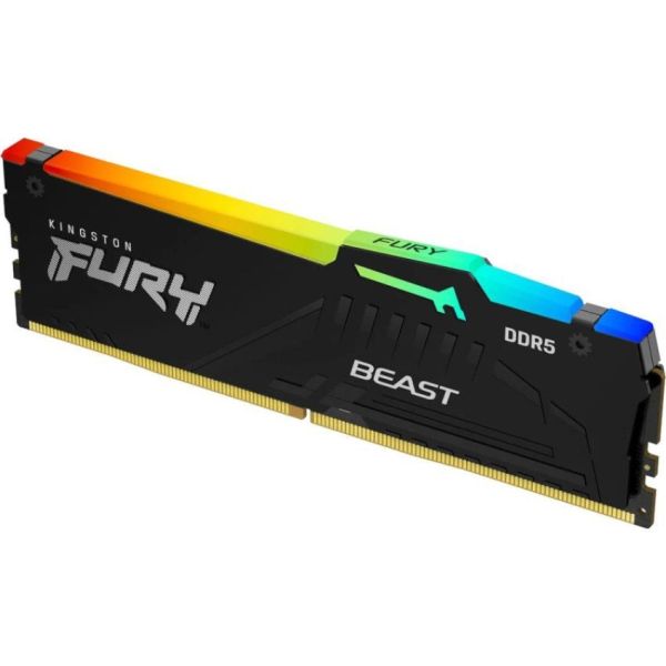 Оперативная память Kingston Fury (ex.HyperX) DDR5 32GB (2x16GB) 5600 MHz Beast AM5 Black (KF556C36B фото №2