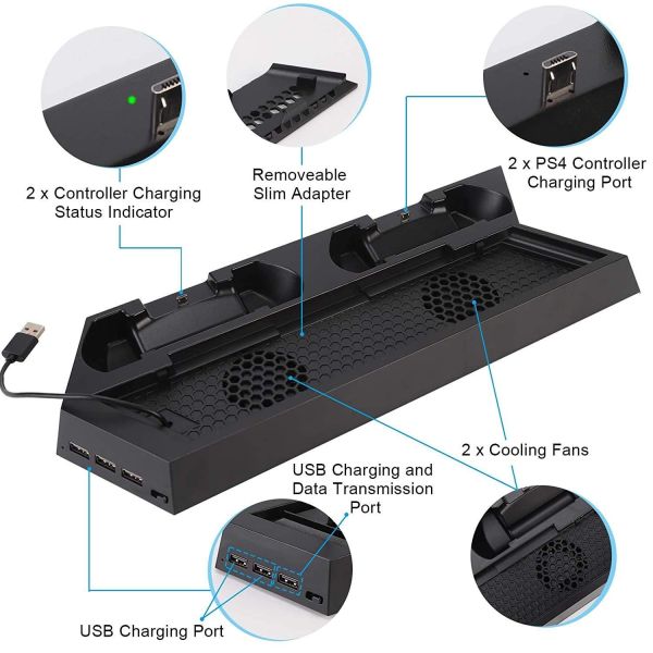 Підставка Dobe charging Stand for PS4 consoles( Pro/ Slim/ FAT) фото №3