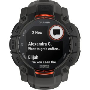 Смарт-часы Garmin Instinct 3 50mm Solar Black with Charcoal Band (010-02935-00)