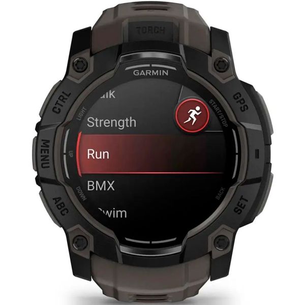 Смарт-часы Garmin Instinct 3 50mm AMOLED Black with Charcoal Band (010-03020-00) фото №3