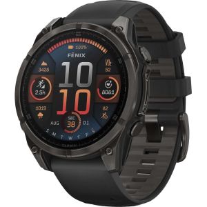 Смарт-часы Garmin Fenix 8 47mm AMOLED Sapphire Carbon Gray DLC Titanium w. Black/Pebble Gray S. Band (010-02904-20/21)