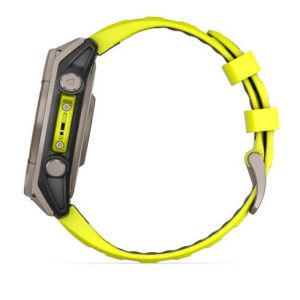 Смарт-часы Garmin Fenix 8 47mm Solar Sapphire Titanium w. Amp Yellow/Graphite Silicone Band (010-02906-20/21)