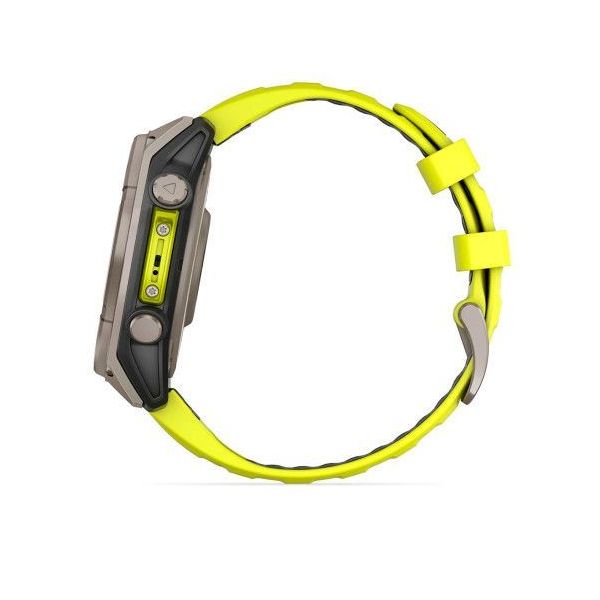 Смарт-часы Garmin Fenix 8 47mm Solar Sapphire Titanium w. Amp Yellow/Graphite Silicone Band (010-02906-20/21) фото №2