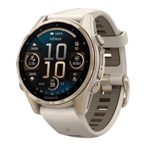 Смарт-часы Garmin Fenix 8 43mm AMOLED Sapphire Soft Gold w. Fog Gray/Dark Sandstone S. Band (010-02903-10/11)