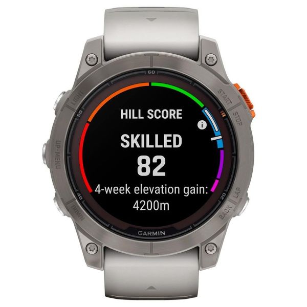 Смарт-часы Garmin Fenix 7 Pro Sapphire Solar Titanium w. Fog Gray/Ember O. Band (010-02777-20/21) фото №2