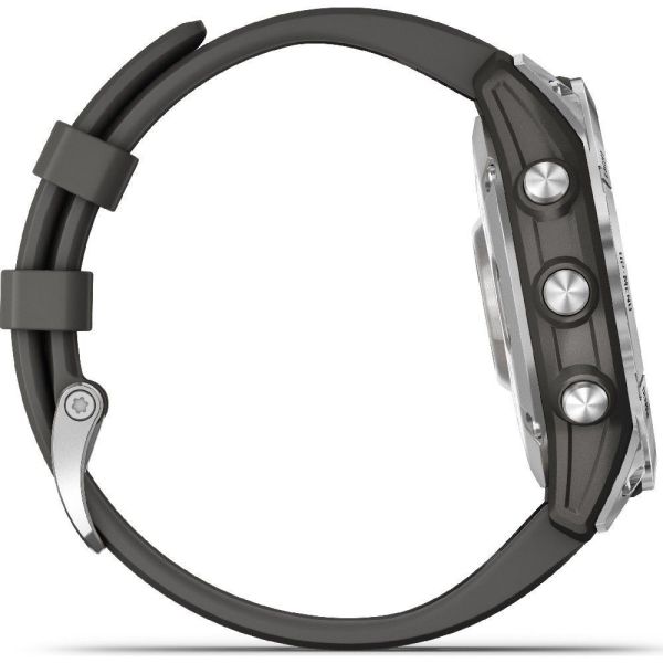 Смарт-годинник Garmin Fenix 7 Silver with Graphite Band (010-02540-00/01) фото №2