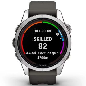 Смарт-годинник Garmin Fenix 7S Pro Solar Silver w. Graphite Band (010-02776-00/01)