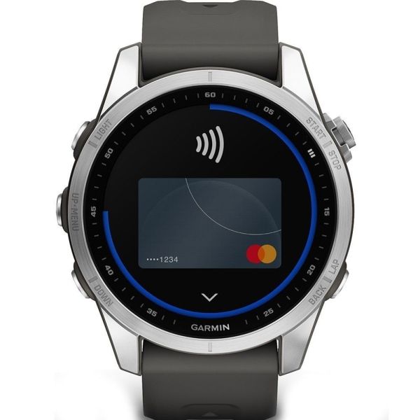 Смарт-годинник Garmin Fenix 7S Silver with Graphite Band (010-02539-00/01) фото №2