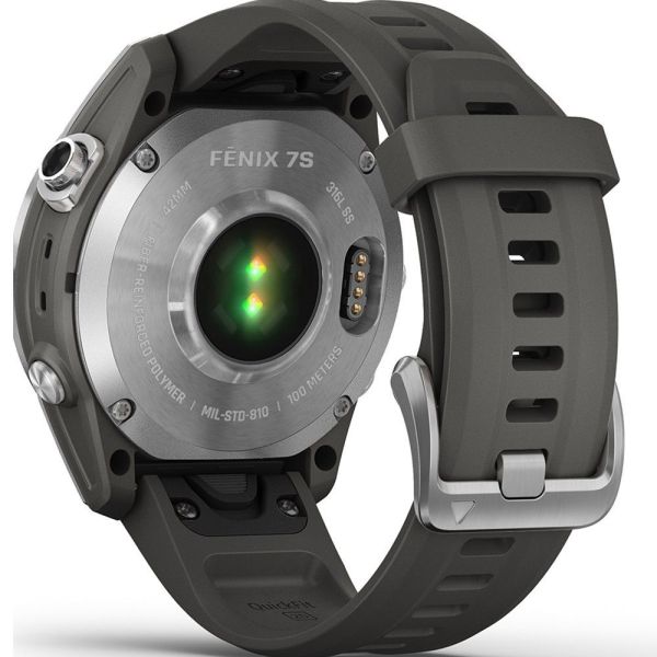 Смарт-годинник Garmin Fenix 7S Silver with Graphite Band (010-02539-00/01) фото №3