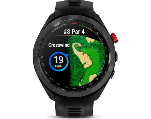 Смарт-годинник Garmin Approach S70 47mm B. Ceramic Bezel w. Black S. Band (010-02746-02/12) фото №2