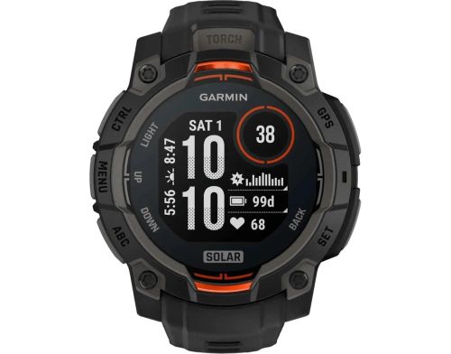 Смарт-годинник Garmin Instinct 3 45mm Solar Black with Black Band (010-02934-00) фото №3