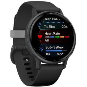 Смарт-часы Garmin vivoactive 5 Slate Aluminum Bezel with Black Case and Silicone Band (010-02862-10)