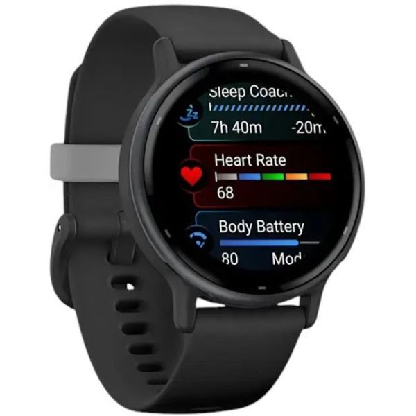 Смарт-часы Garmin vivoactive 5 Slate Aluminum Bezel with Black Case and Silicone Band (010-02862-10) фото №2