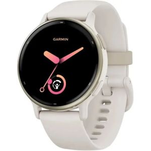 Смарт-часы Garmin vivoactive 5 Cream Gold Aluminum Bezel with Ivory Case and Silicone Band (010-02862-11)