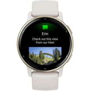 Смарт-часы Garmin vivoactive 5 Cream Gold Aluminum Bezel with Ivory Case and Silicone Band (010-02862-11)