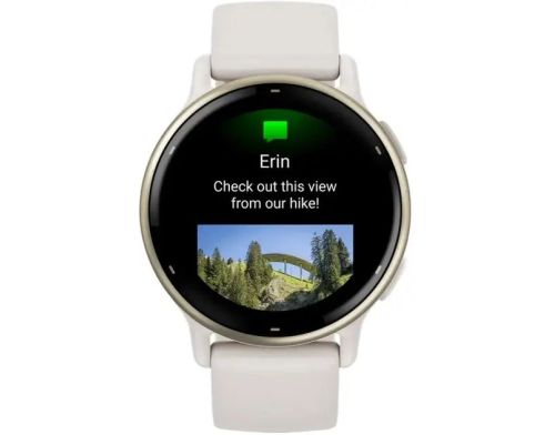 Смарт-часы Garmin vivoactive 5 Cream Gold Aluminum Bezel with Ivory Case and Silicone Band (010-02862-11) фото №2