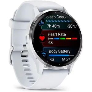 Смарт-часы Garmin Venu 3 Silver Stainless Steel Bezel with Whitestone Case and Silicone Band (010-02784-00)