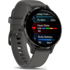 Смарт-часы Garmin Venu 3S Slate S. Steel Bezel w. Pebble Gray Case and S. Band (010-02785-00/50)