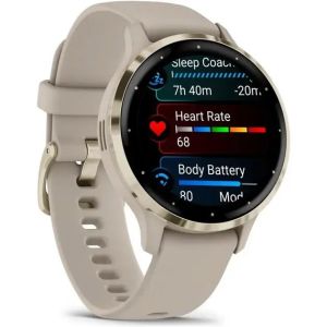 Смарт-часы Garmin Venu 3S Soft Gold S. Steel Bezel w. French Gray Case and S. Band (010-02785-02/52)