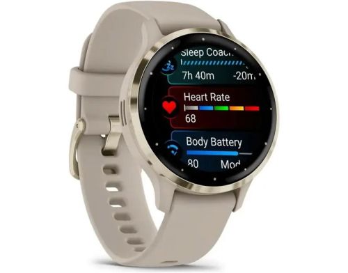 Смарт-часы Garmin Venu 3S Soft Gold S. Steel Bezel w. French Gray Case and S. Band (010-02785-02/52) фото №2