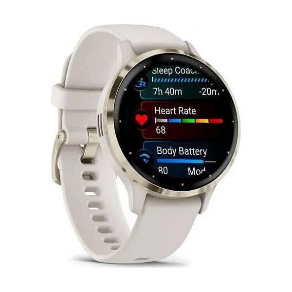 Смарт-часы Garmin Venu 3S Soft Gold S. Steel Bezel with Ivory Case and S. Band (010-02785-04/54) фото №2