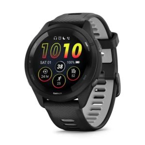 Смарт-часы Forerunner 265 Black Bezel and Case w. Black/Powder Gray Silicone Band (010-02810-00/10/50)