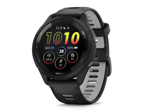 Смарт-часы Forerunner 265 Black Bezel and Case w. Black/Powder Gray Silicone Band (010-02810-00/10/50) фото №2