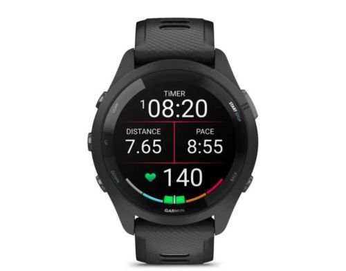 Смарт-часы Forerunner 265 Black Bezel and Case w. Black/Powder Gray Silicone Band (010-02810-00/10/50) фото №3
