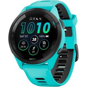 Смарт-часы Forerunner 265 Black Bezel w. Aqua Case and Aqua/Black Silicone Band (010-02810-02/12/52)