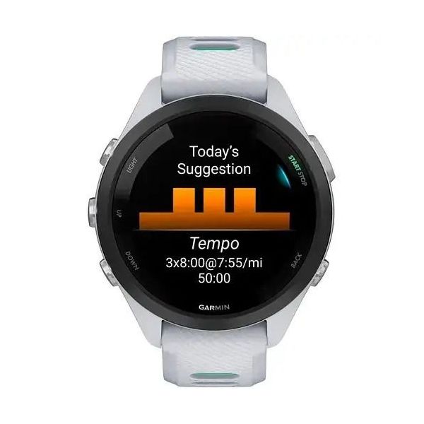 Смарт-часы Forerunner 265S Black Bezel w. Whitestone Case and Whitestone/Neo Tropic S. Band (010-02810-04/14/5 фото №2