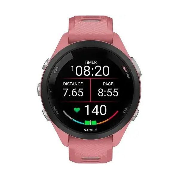Смарт-часы Forerunner 265S Black Bezel w. Light Pink Case and Light Pink/Whitestone S. Band (010-02810-05/15/5 фото №2
