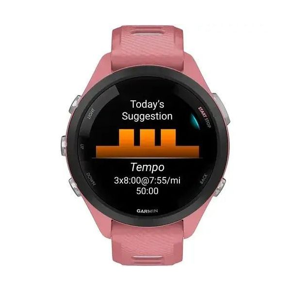 Смарт-часы Forerunner 265S Black Bezel w. Light Pink Case and Light Pink/Whitestone S. Band (010-02810-05/15/5 фото №3
