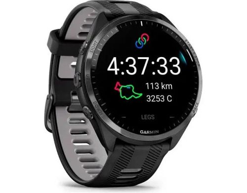 Смарт-часы Forerunner 965 Carbon Gray Titanium Bezel w. Blk Case and Blk/Powder Gray S. Band (010-02809-00/10/ фото №2