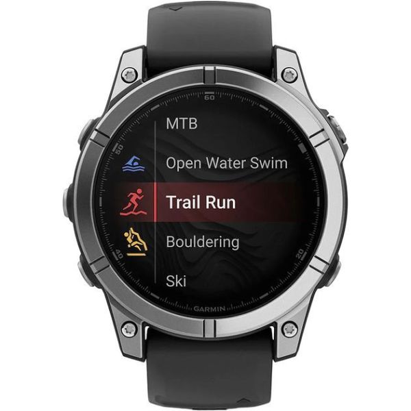 Смарт-часы Garmin Fenix E 47mm AMOLED Stainless Steel with Black Silicone Band (010-03025-02/00) фото №4