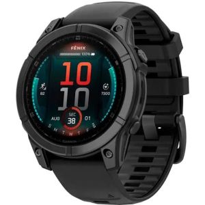 Смарт-часы Garmin Fenix E 47mm AMOLED Slate Gray Steel with Black Silicone Band (010-03025-03/01)