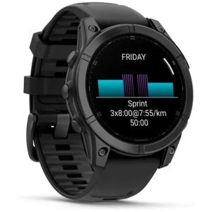 Смарт-часы Garmin Fenix E 47mm AMOLED Slate Gray Steel with Black Silicone Band (010-03025-03/01)
