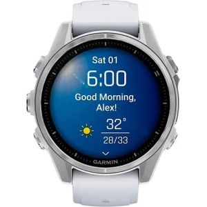 Смарт-часы Garmin Fenix 8 43mm AMOLED Silver with Whitestone Silicone Band (010-02903-00/06)
