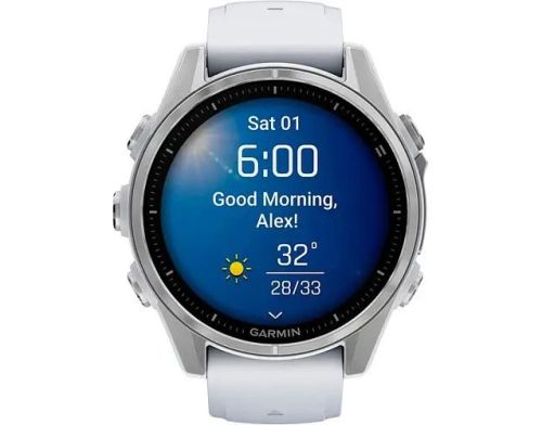 Смарт-часы Garmin Fenix 8 43mm AMOLED Silver with Whitestone Silicone Band (010-02903-00/06) фото №2