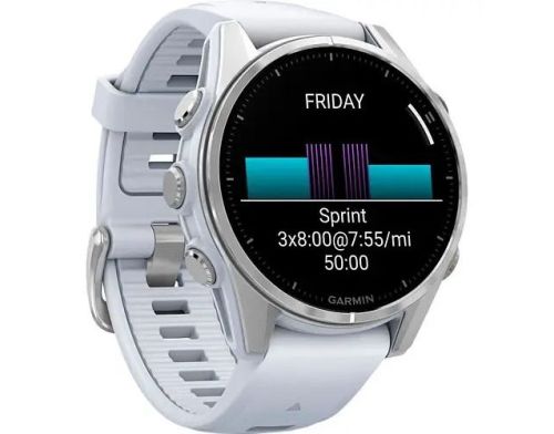 Смарт-часы Garmin Fenix 8 43mm AMOLED Silver with Whitestone Silicone Band (010-02903-00/06) фото №3