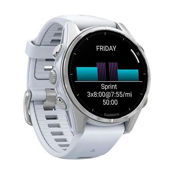 Смарт-часы Garmin Fenix 8 43mm AMOLED Silver with Whitestone Silicone Band (010-02903-00/06) фото №3