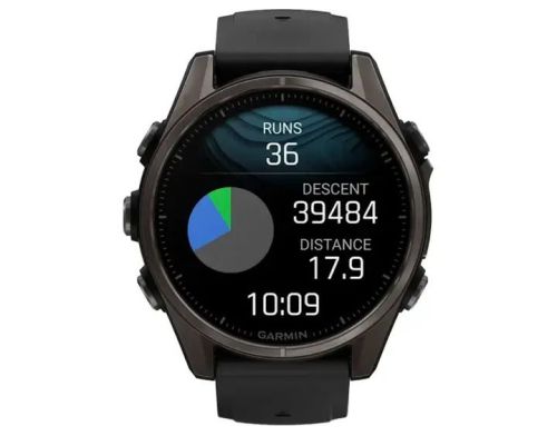 Смарт-часы Garmin Fenix 8 43mm AMOLED Sapphire Carbon Gray DLC Tit. w. Black/Pebble Gray S. Band (010-02903-20 фото №2
