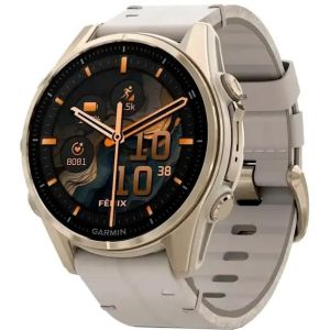 Смарт-часы Garmin Fenix 8 43mm AMOLED Sapphire Soft Gold with Limestone Leather Band (010-02903-40)