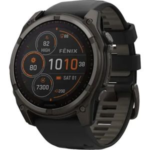 Смарт-часы Garmin Fenix 8 47mm Solar Sapphire Carbon Gray DLC Titanium w. Black/Pebble Gray S. Band (010-02906