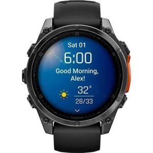 Смарт-часы Garmin Fenix 8 47mm AMOLED Slate Gray with Black Silicone Band (010-02904-00)
