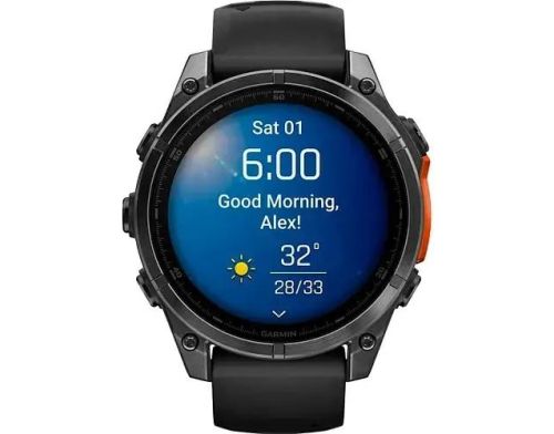 Смарт-часы Garmin Fenix 8 47mm AMOLED Slate Gray with Black Silicone Band (010-02904-00) фото №2