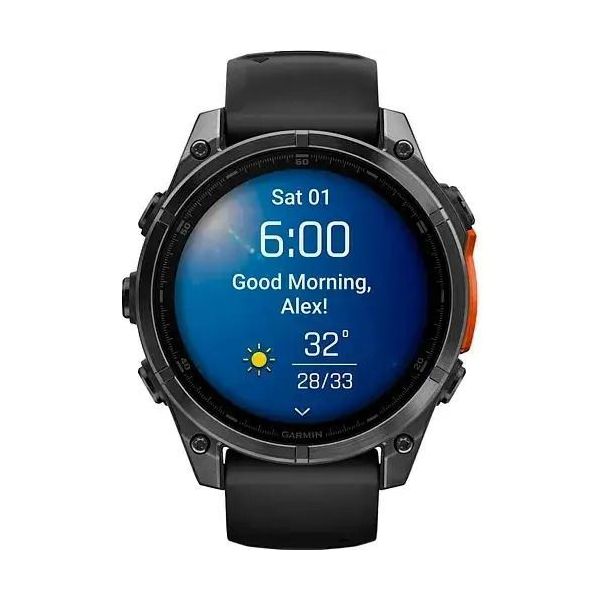 Смарт-часы Garmin Fenix 8 47mm AMOLED Slate Gray with Black Silicone Band (010-02904-00) фото №2