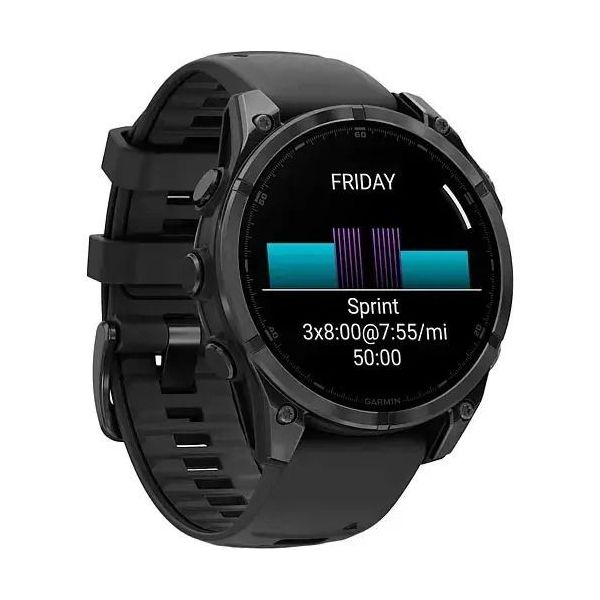 Смарт-часы Garmin Fenix 8 47mm AMOLED Slate Gray with Black Silicone Band (010-02904-00) фото №3