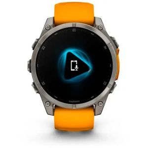 Смарт-часы Garmin fenix 8 47mm AMOLED Sapphire Titanium with a spark Orange and Graphite Silicone Band